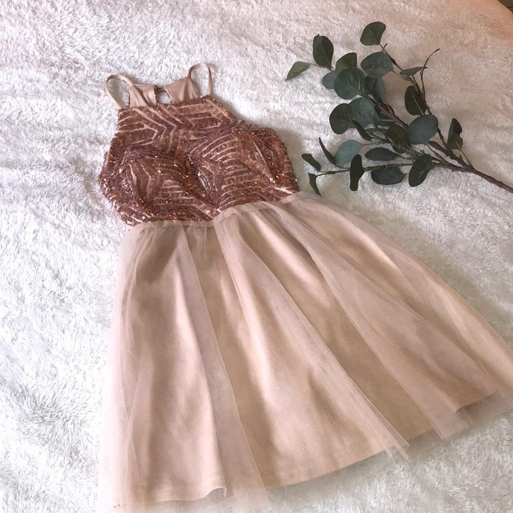 Pink Sequin Dress - Picture 3 of 8